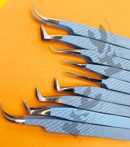 Pinces de qualité supérieure en acier inoxydable, pinces courbées pour cils, pinces durables et solides pour extensions de cils russes en volume, pinces pour cils de vison - Product Image 3