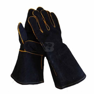 Wholesale High Quality Leather Welding <b>Gloves</b> Cotton Liner TIG Application Molten Metal Splash Protection Type B Full Thumb - Product Image 4