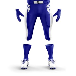 Ensemble short et maillot de football américain unisexe à manches courtes, imprimé par sublimation, anti-humidité, en polyester durable, taille élastique - Product Image 6