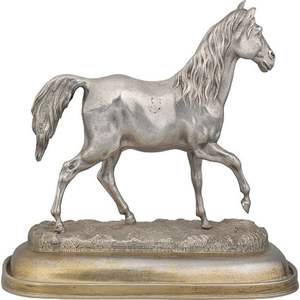 Grande statue de cheval en aluminium coulé pour une décoration intérieure sophistiquée, avec une forme artistique et un attrait intemporel - Product Image 2
