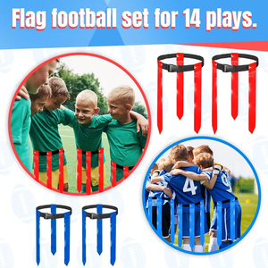 Conjunto de Cinturones con Banderas de Fútbol de Poliéster/PVC con Impresión Digital Vibrante, Ajustables para Adultos, Banderas de Entrenamiento Personalizadas con Marca de Equipo, Clovix Sports - Product Image 6