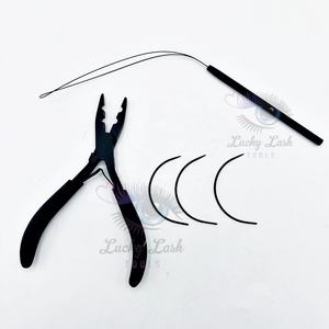 ชุดเครื่องมือร้อยลูกปัดสำหรับต่อผมอุปกรณ์ต่อผมแบบเข็มผูกด้วยมือฉลากตามแบบมืออาชีพกำหนดเอง - Product Image 4