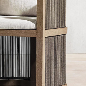 Modern Style U-Shape Teak Wood Frame Material With Minimalist Design and <b>Armchair</b> Style For Home Furniture Decoration - Product Image 5