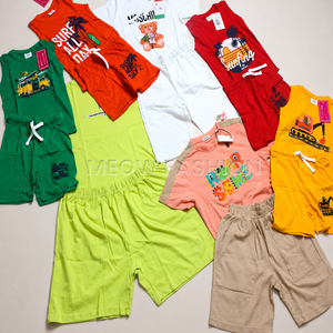 Lotes de Ropa de Verano para Niños y Niñas, Conjuntos de Algodón para Exteriores, Proveedores de Ropa Infantil al por Mayor, Estilos Variados - Product Image 1