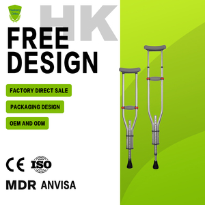 Muletas Plegables para Debajo del Brazo, Ajustables y Ligeras, para la Recuperación de Lesiones en las Piernas, Ayuda para Personas Mayores y Pacientes con Discapacidad - Product Image 1