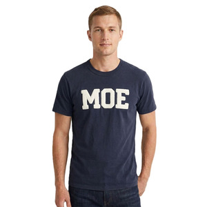Camiseta de Hombre con Bordado de Letras en Chenilla, Corte Regular, Algodón, Logotipo Personalizado Delantero y Trasero, OEM, Marca Privada, Venta al Por Mayor - Product Image 2
