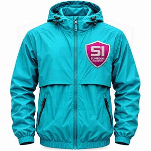 Proveedor mayorista de chaquetas cortavientos con capucha para hombre, chaqueta cortavientos ligera con cremallera, ropa exterior con parches bordados - Product Image 1
