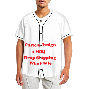 100%Polyester Baseball Jersey Men Adults Customized Sized Softball Jerseys Shirt Solid Color Printed Quick Dry Soft Breathable - Product Image 6