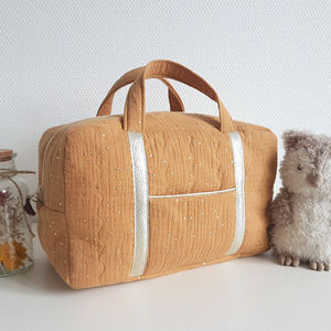 Bolsa de Viaje de Lujo Acolchada de Nailon con Puntos Dorados, Gran Capacidad, para Fin de Semana, Gimnasio, Deportes, con Cierre, Logotipo Personalizado, Impermeable - Product Image 2