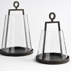 Porte-bougies d'extérieur en fer forgé Easton, finition noire - Product Image 1