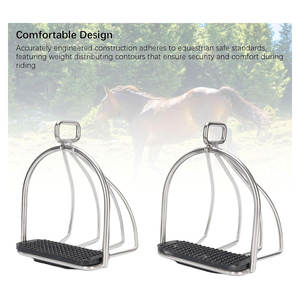 Estribos de Seguridad Reutilizables de Acero Inoxidable y Plástico para Montar a Caballo, Almohadilla Antideslizante, Diseño Duradero y Resistente, Color Personalizable, Inglés - Product Image 6