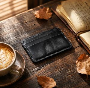 Custom Genuine Leather <b>Card</b> <b>Holder</b> RFID Blocking Pocket Credit <b>Card</b> Case Slim Minimalist Mini <b>Wallet</b> LCH-0206 - Product Image 5