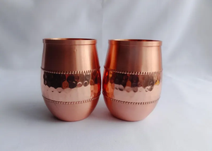 Gobelet en cuivre écologique de haute qualité 350 ml, revêtement émaillé, verre en cuivre pur avec finition métallique premium et design moderne - Product Image 4