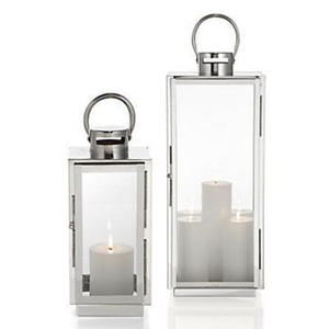Classy Design Metal And Clear Glass Candle <b>Lanterns</b> Sliver Finished for Home & Wedding Decorative Hanging <b>Lanterns</b> - Product Image 1