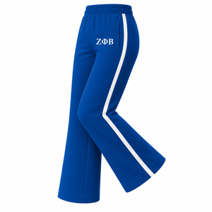 Ropa de la Hermandad Griega Zeta Phi Beta ZPB, Lista para Enviar, Pantalones Deportivos Anchos a Rayas con Bordado - Product Image 4