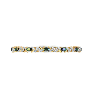 Pulsera de Diamantes Naturales en Cascada SOLITAIREKART de 4.44ct, Claridad VS-SI, Color HI, Diseño en Oro Amarillo de 14kt - Product Image 2