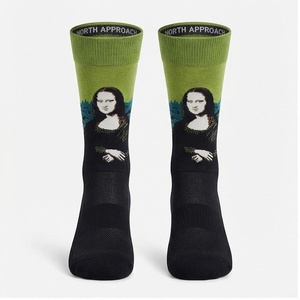 Chaussettes de sport respirantes bleues à motif géométrique pour adultes – Collection Printemps - Product Image 1