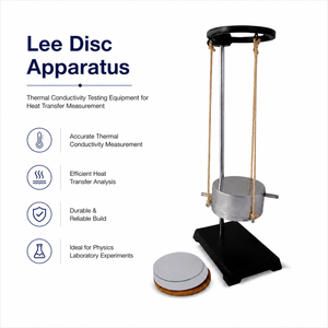 Lee Disc Apparatus Thermal Conductivity <b>Testing</b> <b>Equipment</b> | Heat Transfer Measurement Device Physics Lab Brass Disc Experimental - Product Image 4