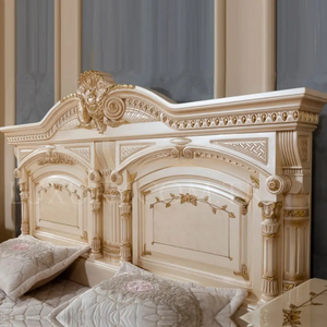 Juego de Muebles de Dormitorio de Lujo Francés de Alta Gama con Tallado Artesanal, Armario, Mesita de Noche y Tocador de Caoba para Recámara Principal Real - Product Image 3