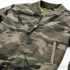 Men's Camouflage Plain Dyed Eco-Friendly Vintage Bomber <b>Jacket</b> ODM Loose Fit for Middle-aged Youth <b>jacket</b> - Product Image 2