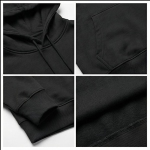 North Approach <b>Men's</b> Black Hooded Sweatshirt Regular Fit Cotton French Terry Casual Front Pocket Design Autumn Wear - Product Image 4