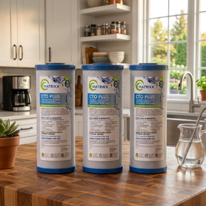 Purificador de Agua Comercial con Filtro Compatible con la Normativa Prop 65 de California, 1 Micrón Nominal, Carbón CTO, Máxima Pureza - Product Image 1
