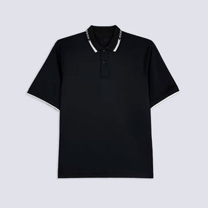 เสื้อโปโลผู้ชายผ้าฝ้าย 100% หนานุ่ม พิมพ์โลโก้ได้ หรูหรา ทรงหลวม แขนสั้น แบบเรียบ - Product Image 5