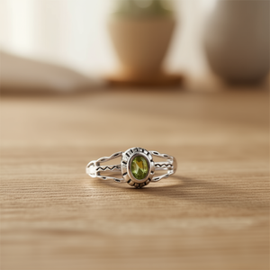 2.5 Grams <b>Peridot</b> Fashion <b>Ring</b> - Product Image 3