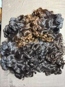 Perruque en cheveux humains vierges en gros, cheveux indiens bouclés doux à cuticules intactes avec baby hair, petite taille de bonnet - Product Image 4