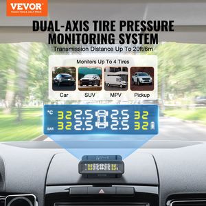 Universal Wireless RV/Car <b>TPMS</b> Alarm System Waterproof Tire Pressure Monitoring Sensors Set W/ 7.3-87 PSI Range - Product Image 2
