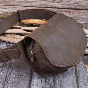 Vintage Fashion Unisex Multi-function Genuine Leather Waterproof Fanny Pack Waist Bag Casual Mobile Phone Purse Pocket Outdoor - Product Image 1