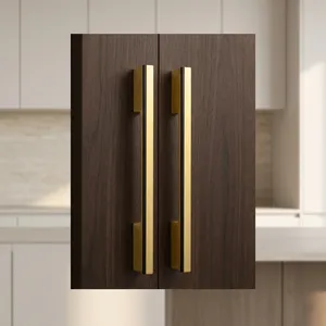 Poignées de meuble modernes en zinc, base carrée, design minimaliste, durables, antirouille, pour cuisine, mobilier de bureau, bâtiment, villa - Product Image 6