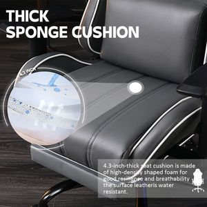 Sedia da Gaming Ergonomica per Adulti, Capacità 180 kg, Comoda Sedia da Ufficio con Supporto Lombare Regolabile per Persone Robuste e Alte - Product Image 6