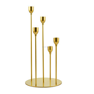 Gold Candle <b>Holders</b> Set 3 Decorative <b>Candlestick</b> <b>Holder</b> for Formal Events Wedding and Party Decoration - Product Image 5