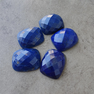 Lapis-lazuli naturel, taille rectangulaire à facettes, coussin, pierre précieuse calibrée, toutes tailles disponibles - Product Image 4