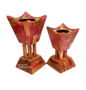 2025 nuevo quemador de incienso Bakhoor de resina epoxi de madera Madhkan soporte de quemador Oud árabe para fragancia casera durante el Ramadán - Product Image 1