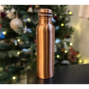 Leakproof Pure <b>Copper</b> Water Bottle With <b>Screw</b> On Lid For Travel Picnic Camping Drinkware Use Eco Friendly Made In India - Product Image 3