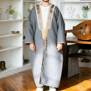 Manteau d'hiver arabe Sheikh Farwa pour homme et femme, grande taille, usage quotidien, respirant, fausse fourrure, vintage, OEM, vente en gros, vêtements islamiques pour hommes - Product Image 1