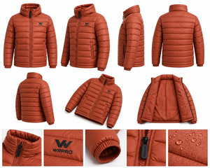 <b>Men's</b> Outdoor Winter Puffer <b>Jacket</b> Warm <b>Lightweight</b> Canvas 100% Polyester Hooded Stand Collar Full Zip Windproof Breathable - Product Image 4