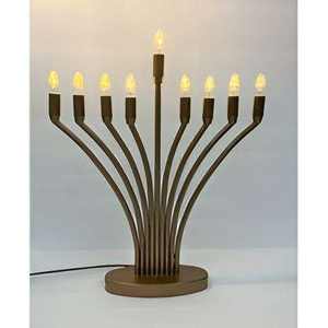 Antique Menorah Designed to Hold <b>Candles</b> Securely Hanukkah Christmas Easter Celebrations Family Gatherings Menorah In <b>Gold</b> - Product Image 2