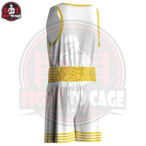 Conjunto de Entrenamiento de Boxeo Transpirable, Elástico y que Absorbe la Humedad, Ligero, Unisex, Camiseta sin Mangas, Pantalones Cortos de Boxeo Flexibles con Aberturas Laterales - Product Image 5