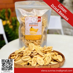 Tranches de banane séchées croustillantes, collation sucrée, paquet en vrac, chips de fruits naturels transformés par lyophilisation, Vietnam - Product Image 3