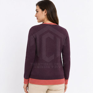 Ensembles deux pièces modernes en tricot pour femme, hiver, couleur unie, décontractés, 100% coton/laine, respirants, texture confortable, vente en gros, élégants - Product Image 4