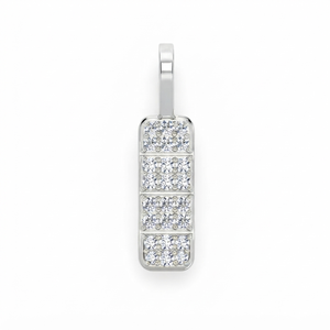 SHRAMAN DIAMOND - Colgante de Oro de 10K con Diamantes Cultivados en Laboratorio, Diseño de Barra Vertical Pequeña, Minimalista, Personalizado, Moderno y Único - Product Image 1