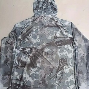 Pull à manches longues gris à motif personnalisé pour homme, chemise de pêche à capuche imprimée par sublimation, protection UPF 50, séchage rapide, polyester, vêtements d'extérieur - Product Image 6