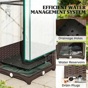 Jardinera Exterior Marrón, Cercado para Jardín, Enrejado y Puertas - Product Image 4