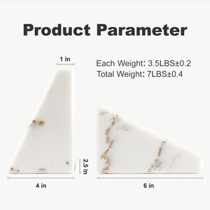 Hot Selling Marble <b>Book</b> Ends White Decorative Natural <b>Book</b> Stopper Unique Decorative Bookend for Home Shelves Library decor - Product Image 1
