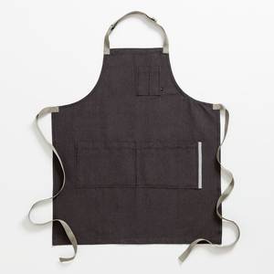 Tablier de bar professionnel léger en toile avec sangle en cuir réglable, poches, broderie personnalisée du nom de la marque, impression sérigraphique - Product Image 1