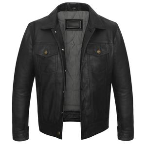 Veste en cuir de moto approuvée CE pour hommes | Veste de motard durable | Veste d'équitation en cuir élégante - Product Image 4