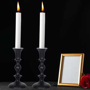 Ensemble de chandeliers vintage en aluminium noir pour la décoration intérieure, les mariages et les fêtes, design en métal moulé résistant à la chaleur - Product Image 1